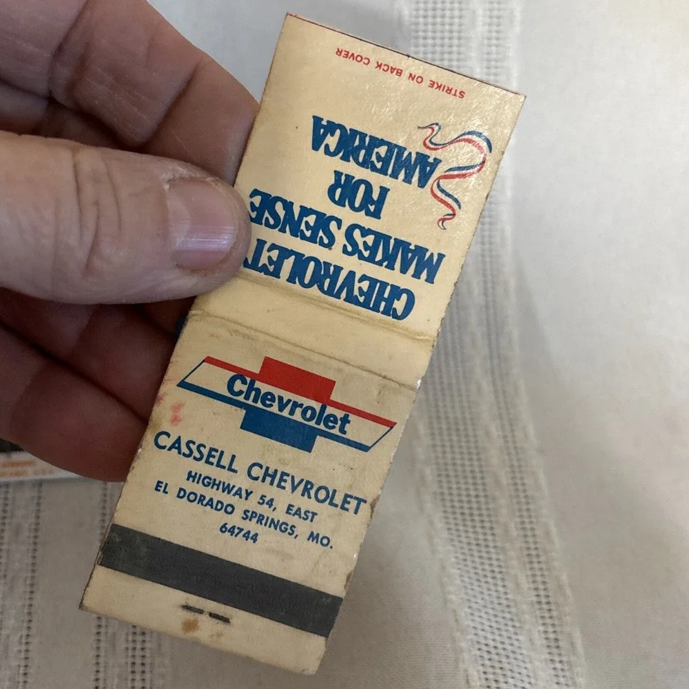 vintage‎ matchbook #34 Blue Star Potato Chips VD Kent Feeds Ford GM
